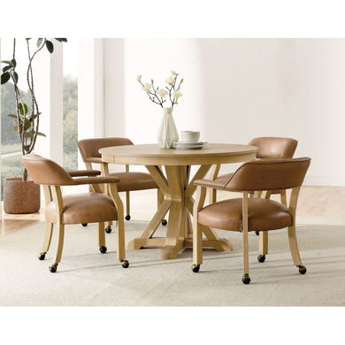 Rylie 6-Pc Game & Dining Set - Chairs with Casters