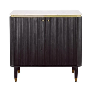 Carlyle Black & Gold Bar Cabinet - Elegant Bars