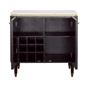 Carlyle Black & Gold Bar Cabinet - Elegant Bars