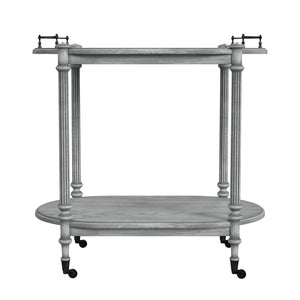 Butler Specialty - Oval Powder Grey Bar Cart - Elegant Bars