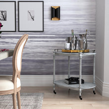 Load image into Gallery viewer, Butler Specialty - Oval Powder Grey Bar Cart - Elegant Bars