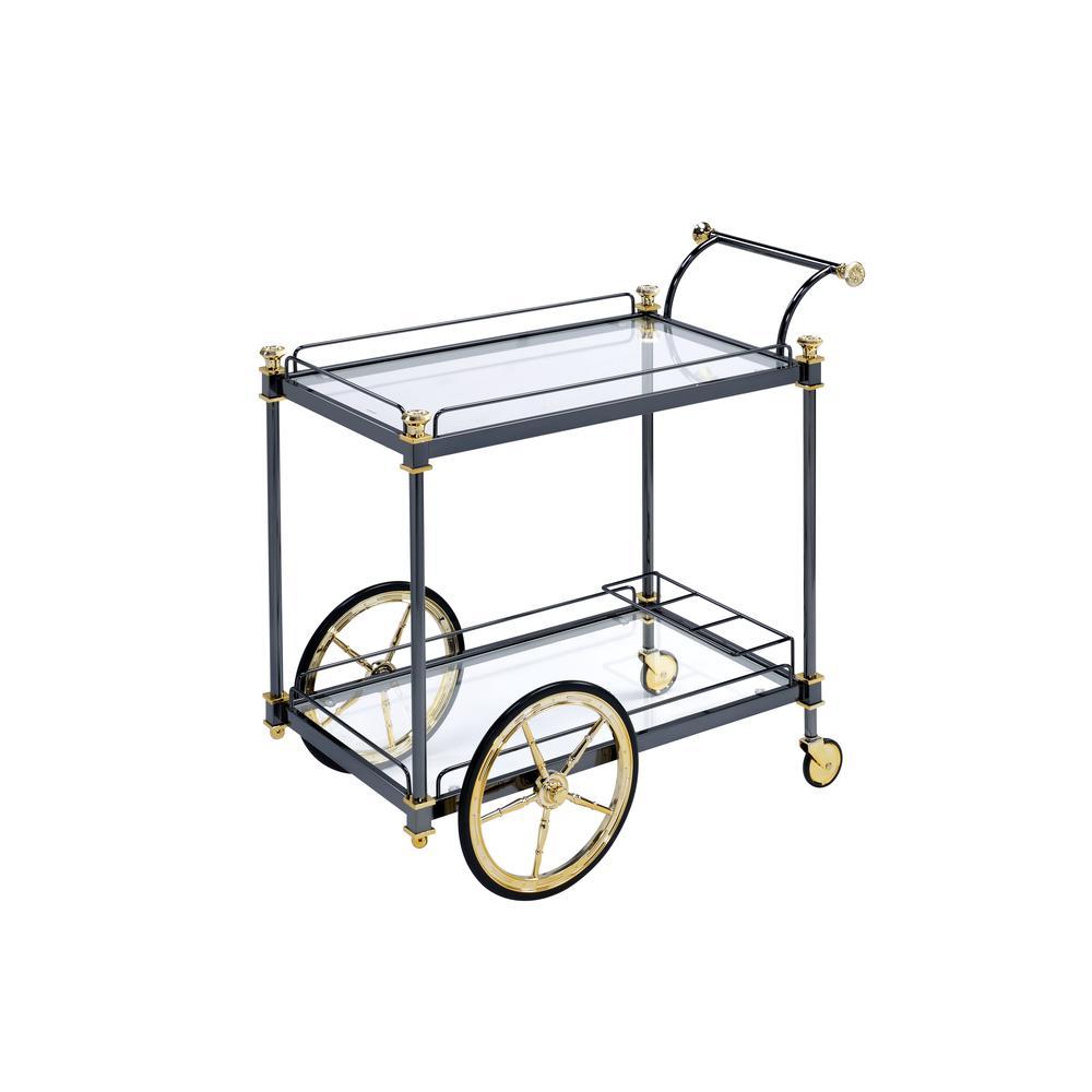 Cyrus Bar Cart - Black & Gold - Elegant Bars