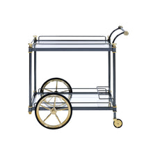Load image into Gallery viewer, Cyrus Bar Cart - Black &amp; Gold - Elegant Bars
