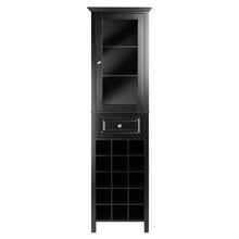 Load image into Gallery viewer, Burgo Wine Cabinet - Black - Elegant Bars