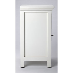 Butler Specialty - Baxter Glossy White Chairside Chest - Elegant Bars