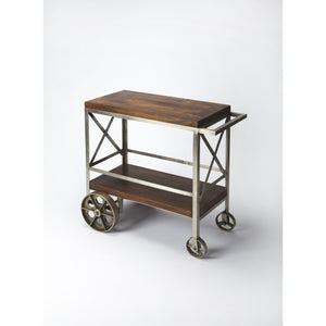 Butler Specialty - Merrill Metal & Wood Bar Cart - Elegant Bars