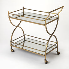 Load image into Gallery viewer, Butler Specialty - Loft Antique Gold Bar Cart - Elegant Bars
