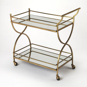 Butler Specialty - Loft Antique Gold Bar Cart - Elegant Bars