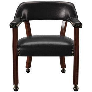 Tournament Arm Chair w/Casters - Black - Elegant Bars
