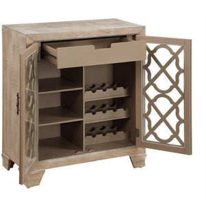 Bronte Light Brown Wine Cabinet - Elegant Bars