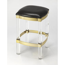 Load image into Gallery viewer, Butler Specialty - Acrylic &amp; Black Leather Counter Stool - Elegant Bars