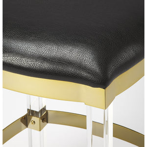 Butler Specialty - Acrylic & Black Leather Counter Stool - Elegant Bars