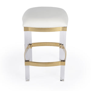 Butler Specialty - Acrylic & Polished Brass Counter Stool - Elegant Bars