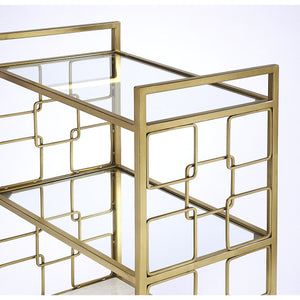 Butler Specialty - Arcadia Polished Gold Bar Cart - Elegant Bars