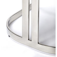 Load image into Gallery viewer, Butler Bravo Silver &amp; White Faux Leather Counter Stool - Elegant Bars
