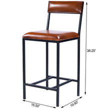 Load image into Gallery viewer, Butler Specialty - Lazarus Leather &amp; Metal Bar Stool - Elegant Bars