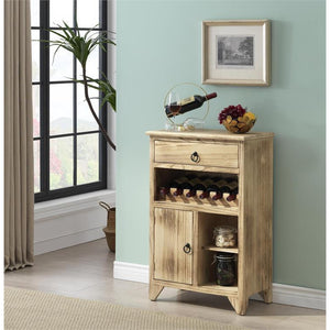 Boardwalk Brown Wine Cabinet - Elegant Bars