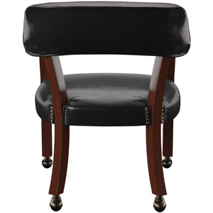 Tournament Arm Chair w/Casters - Black - Elegant Bars