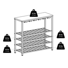 Load image into Gallery viewer, Michelle Wine Rack with Glass Hanger - Elegant Bars