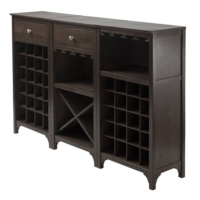 Ancona 3-Pc Modular Wine Cabinet  Set - Elegant Bars