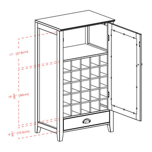 Elegant 25-Bottle Capacity Modular Wine Cabinet - Elegant Bars