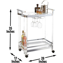 Load image into Gallery viewer, Silver Aerin Bar Cart - Steve Silver Co. - Elegant Bars
