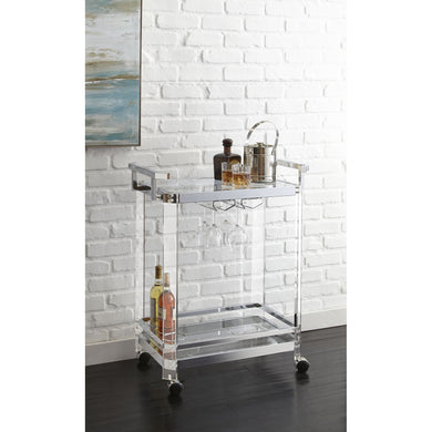 Silver Aerin Bar Cart - Steve Silver Co. - Elegant Bars