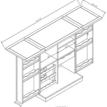 Load image into Gallery viewer, RAM Game Room - Portable Folding Bar Cabinet - English Tudor - Elegant Bars