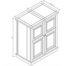Load image into Gallery viewer, RAM Game Room - Portable Folding Bar Cabinet - Chestnut - Elegant Bars