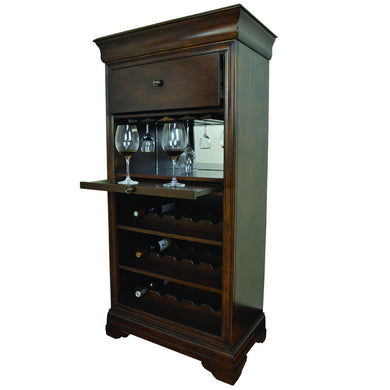 Classic Bar Cabinet / Wine Rack - Cappuccino - Elegant Bars