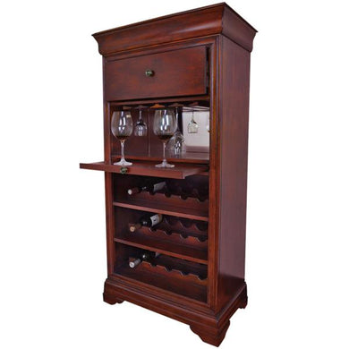 Classic Bar Cabinet / Wine Rack - English Tudor - Elegant Bars