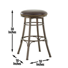 Load image into Gallery viewer, Bali Backless Swivel Bar Stool 30&quot; - Elegant Bars