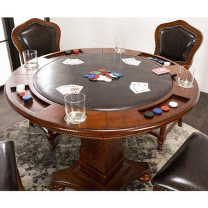 Bellagio Gaming Bundle (5 Pc) 3 in 1 Game Top + 4 Chairs - Elegant Bars