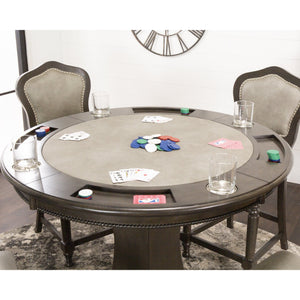Vegas Dining & Game Table Set 42″ – Gray (5 Pc Bundle) - Elegant Bars