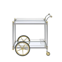 Load image into Gallery viewer, Cyrus Bar Cart - Silver &amp; Gold - Elegant Bars