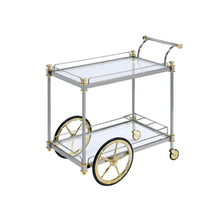 Load image into Gallery viewer, Cyrus Bar Cart - Silver &amp; Gold - Elegant Bars