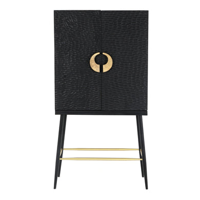 Venus Black & Gold Bar Cabinet - Elegant Bars