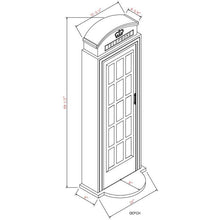 Load image into Gallery viewer, RAM Game Room - Old English Telephone Booth Cue Holder - Elegant Bars