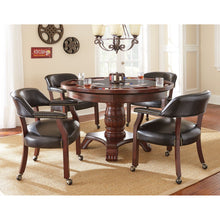 Load image into Gallery viewer, Tournament 6 Pc Bundle – (Table, Black Game Top, &amp; 4 Black Chairs) - Elegant Bars
