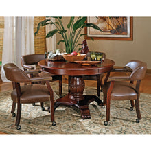 Load image into Gallery viewer, Tournament 6 Pc Dining/Game Table Set – Brown Chairs Bundle - Elegant Bars