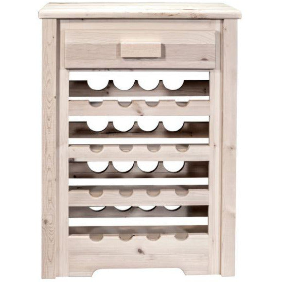 Wine Cabinet, Clear Lacquer Finish - Elegant Bars